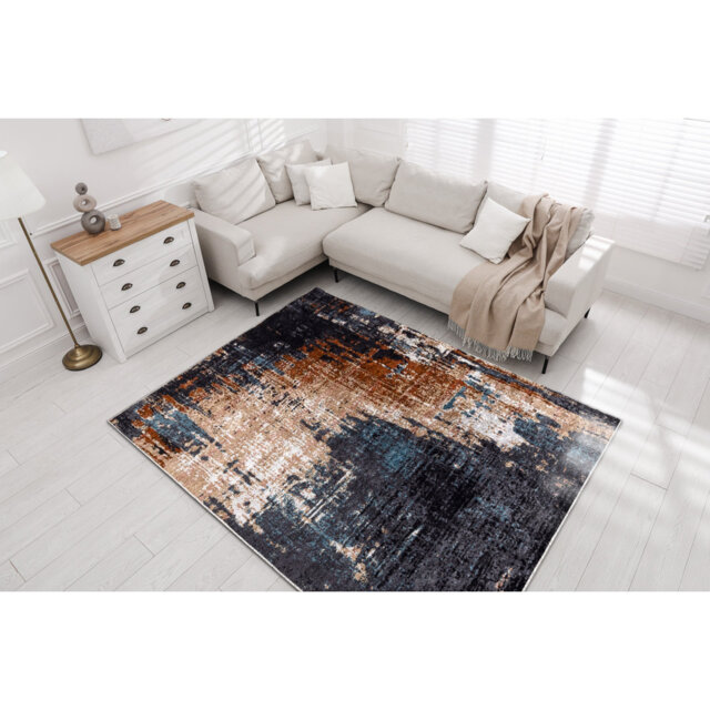 Miro Abstract Machine Woven Area Rug