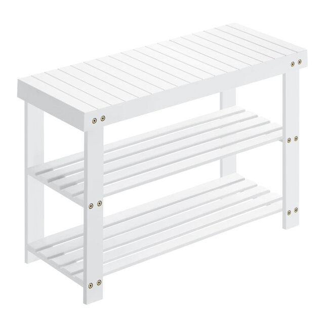 Shoe Rack Bench,  Bamboo Shoe Storage Organizer, Entryway Bench For Entryway Bathroom Bedroom