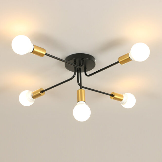 Olamon 5 - Light Dimmable Sputnik Sphere Semi Flush Mount