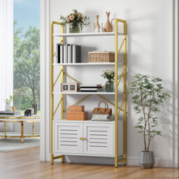 162.6cm H x 80cm W Iron Etagere Bookcase