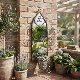 Goggins Accent Mirror with Planter – Stylish Wall Decor with Built-In Greenery Display for Modern Home, Office