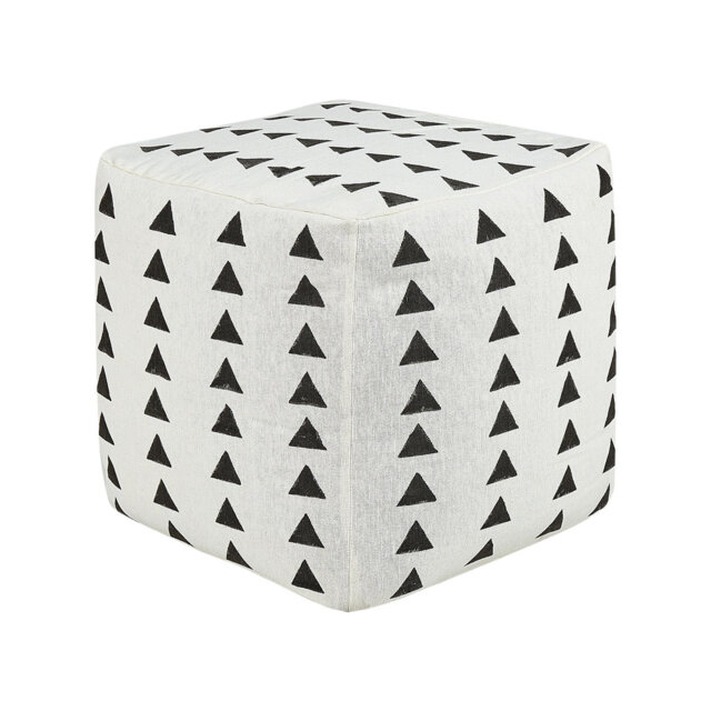 Docia 45cm Wide Square Geometric Pouf Ottoman