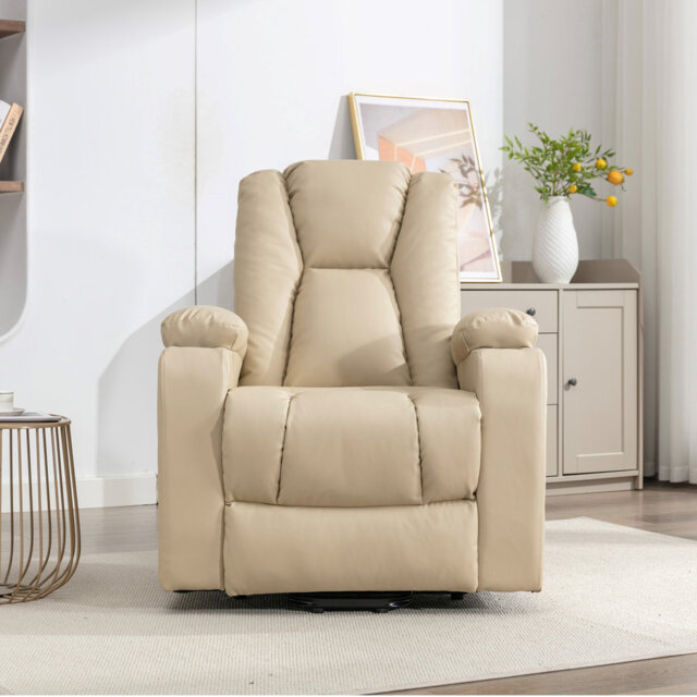 Anuel 88cm Wide Faux Leather Lift Assist Standard Recliner with Massager