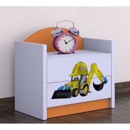 Guadalupe Excavator 2 Drawer Bedside Table