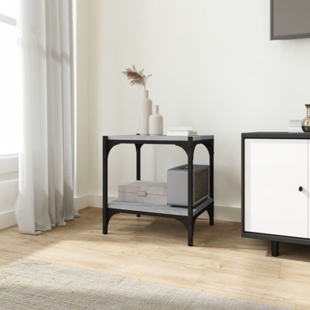 Lillehammer TV Cabinet Black 80X33x41 Cm Engineered Wood And Steel
