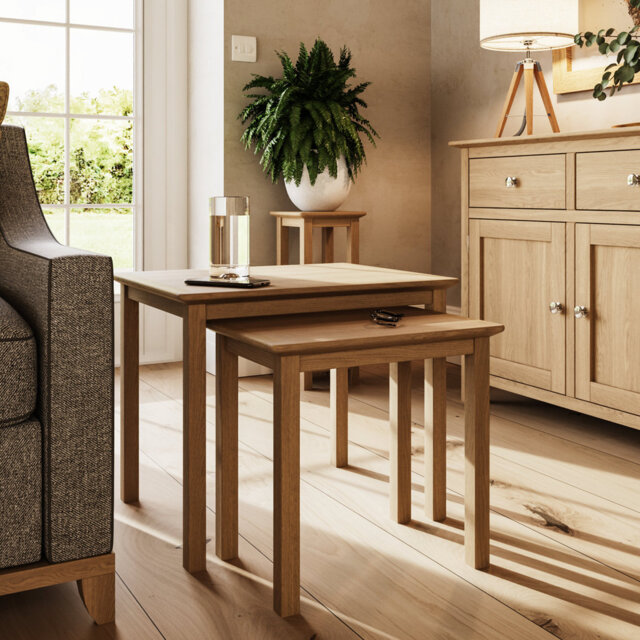 Daris Nest Of 2 Side End Tables. Fully Assembled.