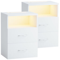 Rexhie 39cm W MDF/particle Board Bedside Table