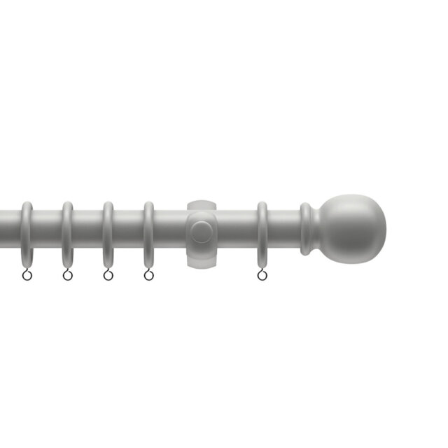 Madalene Wood Single Curtain Pole