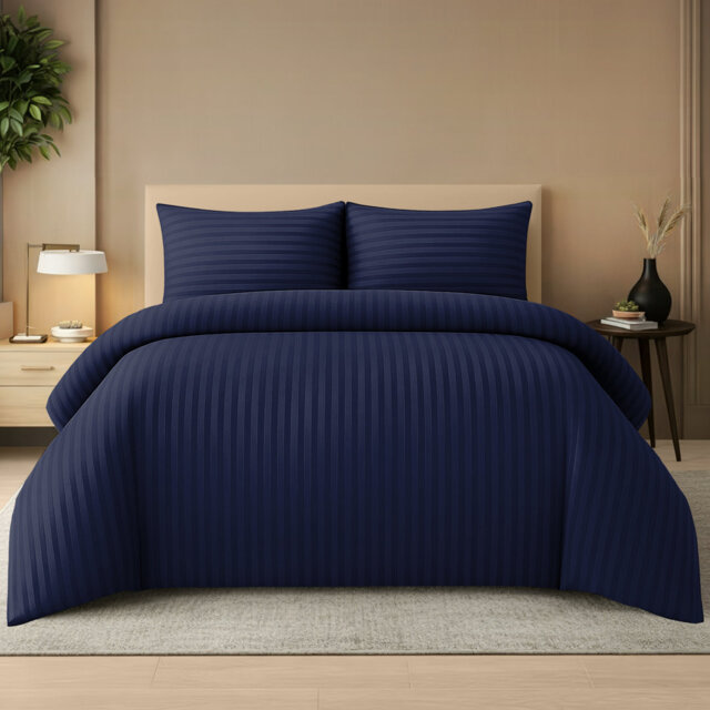 Premium Reversible Single Duvet Cover Set Pack of 4 Soft Microfiber Bedding with Zipper Closure, Corner Ties & Matching Pillowcase