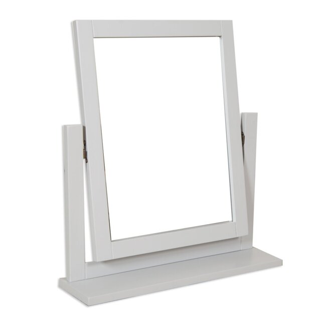 Melbourne Solid Wood Framed Freestanding Dresser Mirror in Grey