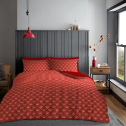 Premium Patterned Microfibre Duvet Cover Set with Pillowcases Super Soft Easy Care Fade Resistant Breathable Bedding