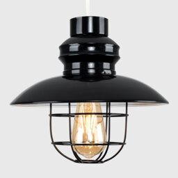 25.5cm H Metal Novelty Lamp Shade ( Screw On ) in Black