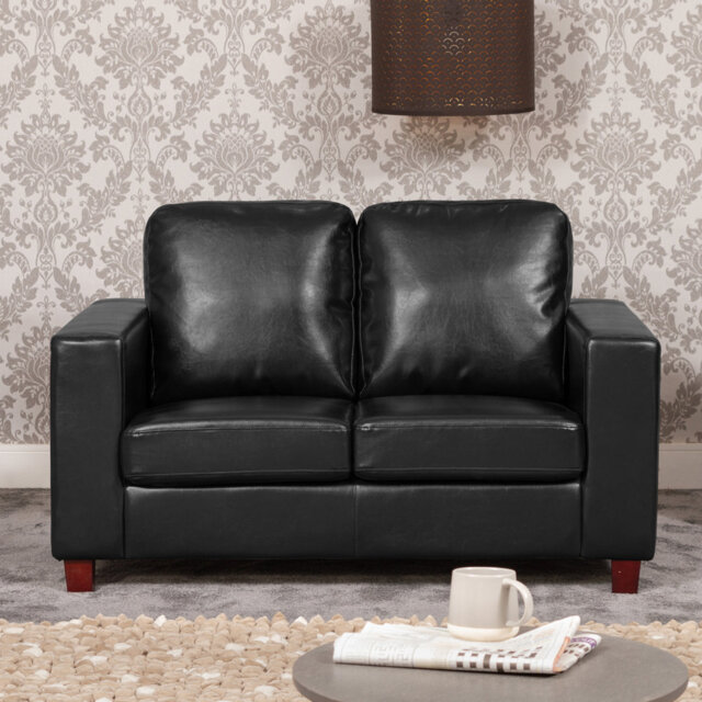 Acorn Oaks 2 Seater Faux Leather Loveseat