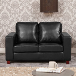 Acorn Oaks 2 Seater Faux Leather Loveseat