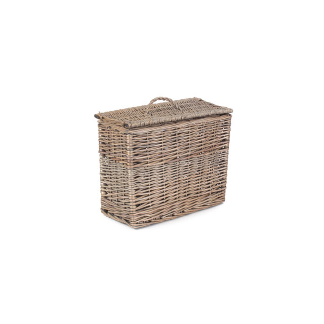 Wicker Toilet Tidy Lidded Basket