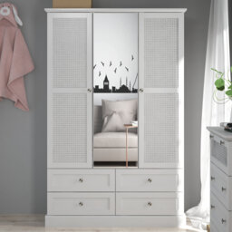 Katalina 3 Door 4 Drawer Wardrobe With Mirror