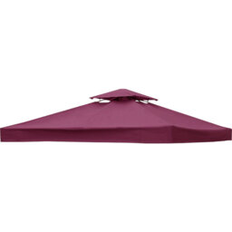2-Tier Replacement Top Fabric for 3x3m Gazebo Pavilion Roof Canopy