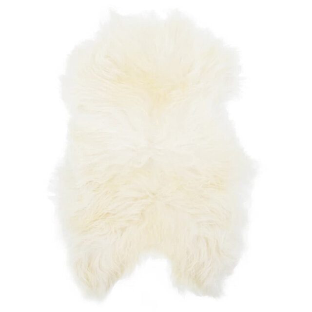 Delois Handmade Shag Sheepskin Cream Rug