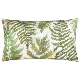 Elowen Indoor / Outdoor Floral Green Rectangular Throw Cushion