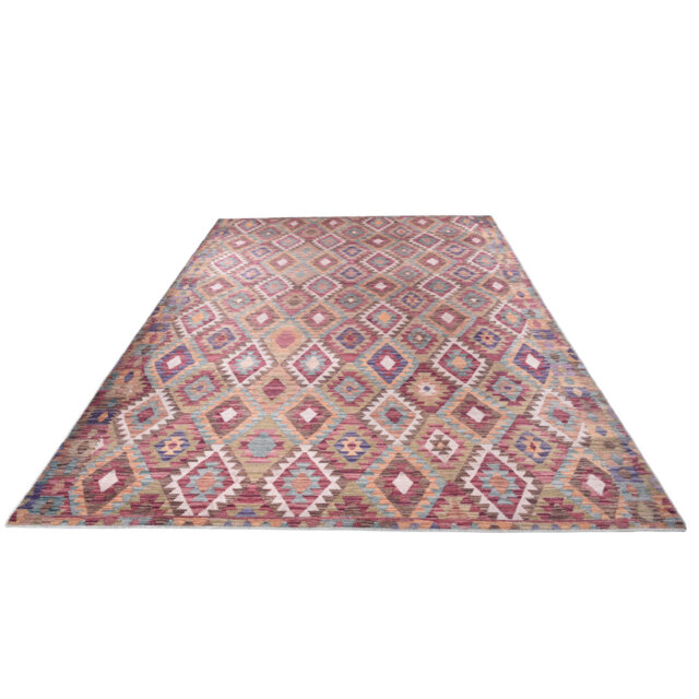 Cammish Flatweave Red/Brown/Blue Rug