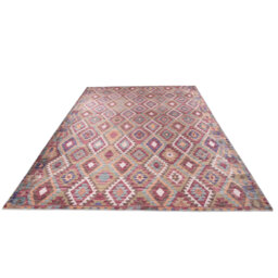 Cammish Flatweave Red/Brown/Blue Rug