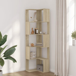 Corner Bookcase 5-Tier 50X50 Cm Engineered Wood