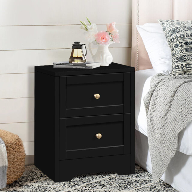 Hanneli 39cm W Manufactured Wood Bedside Table