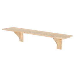 Cuaron 1 Piece Pine Solid Wood Bracket Shelf