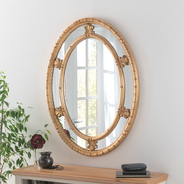 Oval Gold Traditional Kenton Accent Mirror