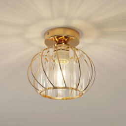 Crystal Chandelier Ceiling Light,Modern 18CM Small Flush Mount Ceiling Light,E27 Metal Ceiling Lamp