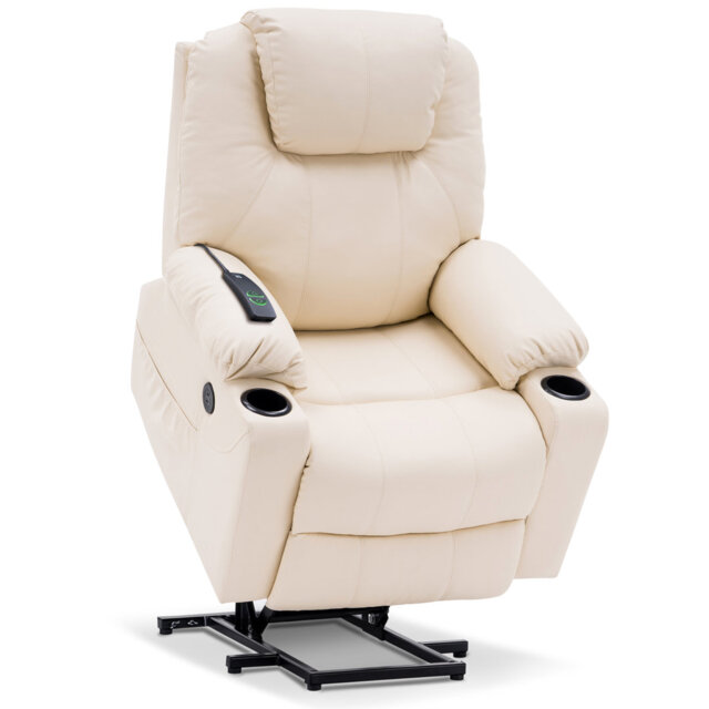 Courtois Faux Leather Lift Assist Recliner with Massage