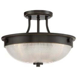 Baderbräu Glass Semi Flush Mount