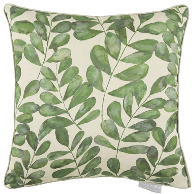 Rowan Rowan Floral Piped Cushion Feathers Floral Square Scatter Cushion Cushion With Filling