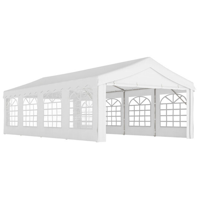 8m x 4m Heavy Duty Outdoor Gazebo,Car Canopy Waterproof Event Tent with Removable Walls & Windows