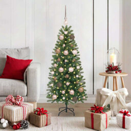 Artificial Christmas Tree with 150 LEDs Green PE and PVC