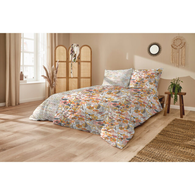 Cotton Floral Duvet Cover Set with Pillow Shams