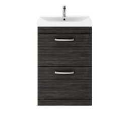 Athena 610mm Single Bathroom Vanity with Integrated Ceramic Basin
