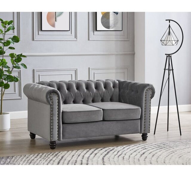 Padiham 2 Seater Velvet Sofa