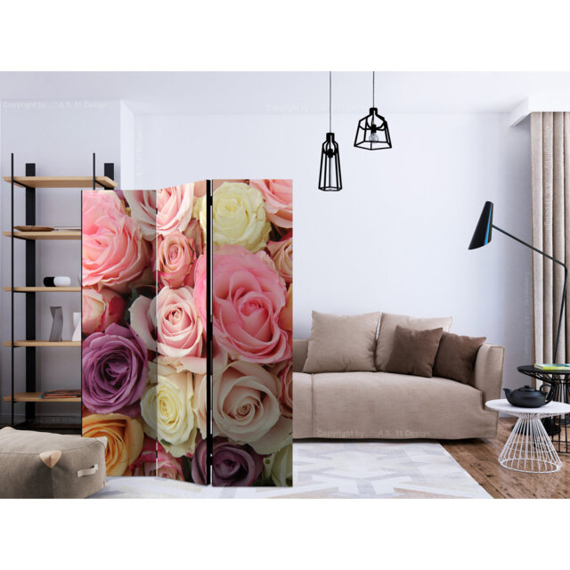 135cm W x 172cm H 3 - Panel Wood Folding Room Divider