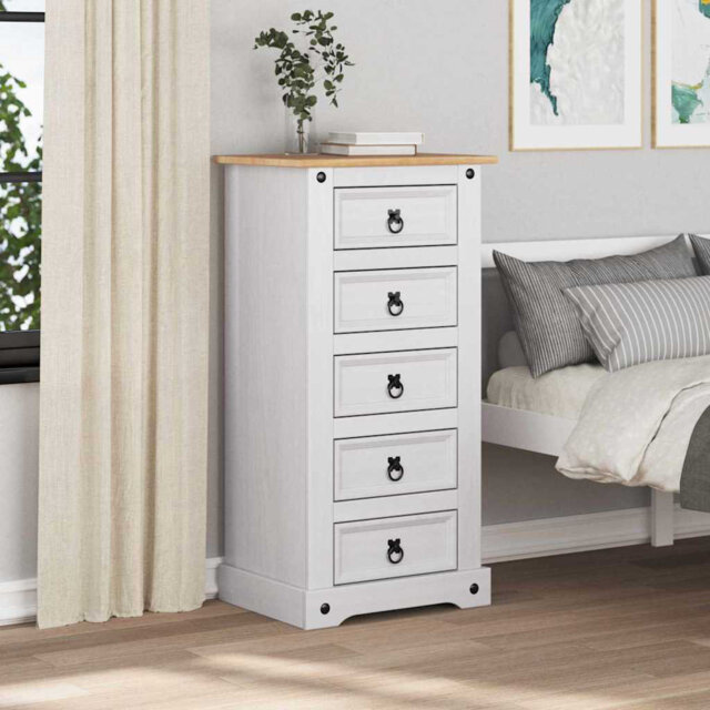 53cm W Solid Wood Bedside Table