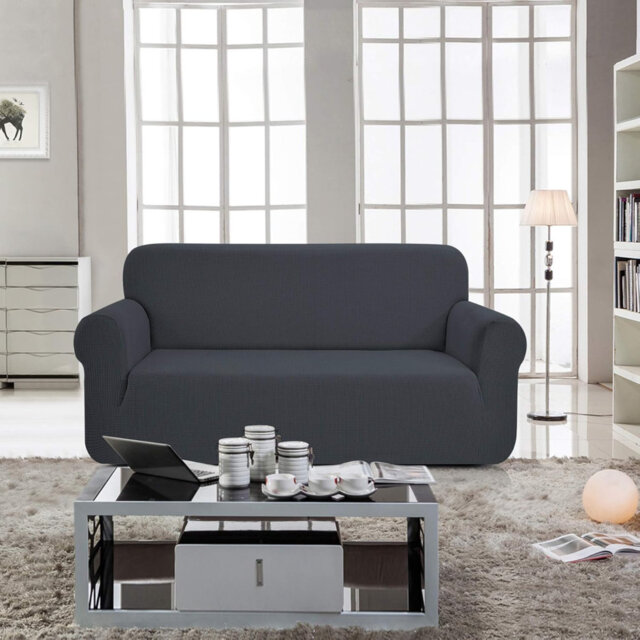 Stylish Sofa Cover Stretch 1-Piece Sofa Slipcovers High Stretch Sofa Covers 3 Seater Thick Soft Sofa Protector Machine Washable Non Slip Couch Covers
