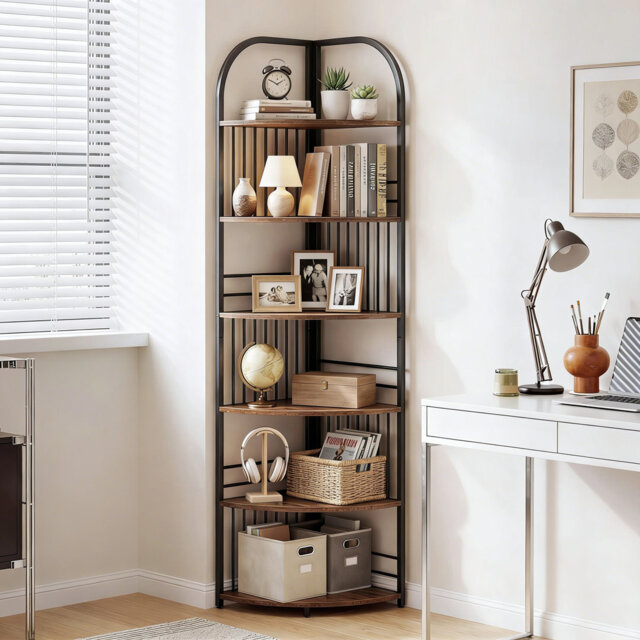 181.5cm H x 42cm W Metal Bookcase