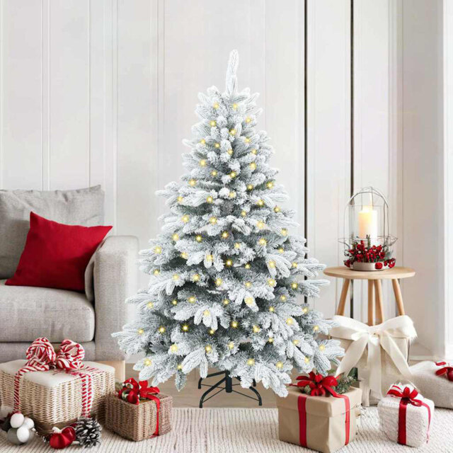 Artificial Christmas Tree with 150 LEDs Green cm PE and PVC