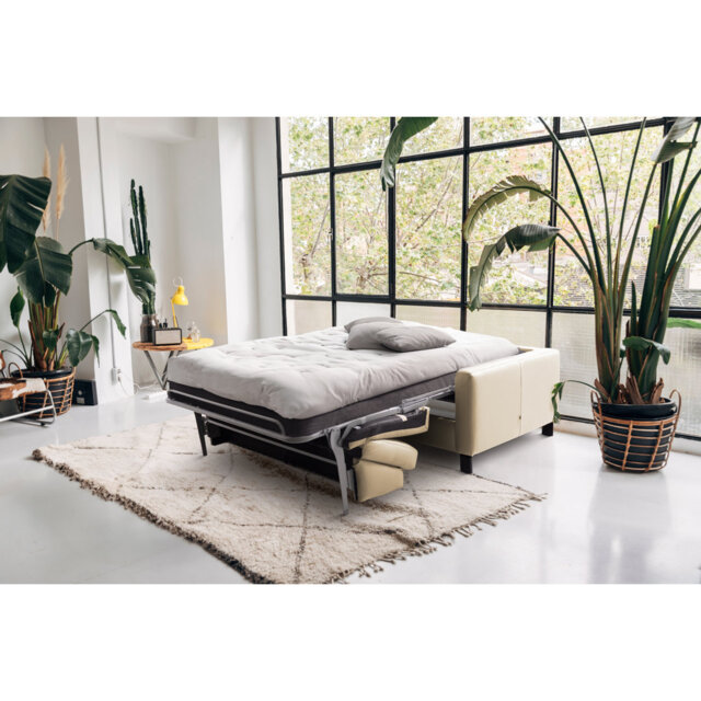 Najmul Genuine Leather Foldable Sofabed with Mattress