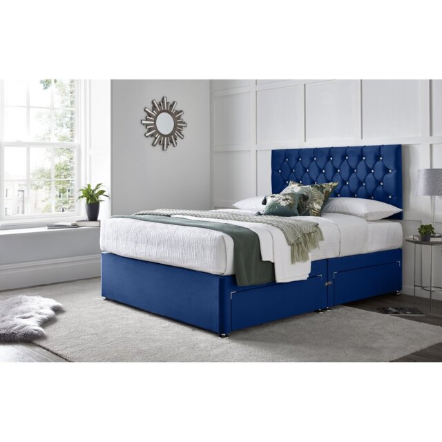 "Crosslin Divan Bed with 24"" Headboard on Struts"