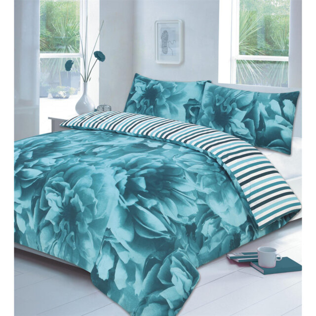 Cotton Blend Floral Duvet Cover Set with Pillowcases Included