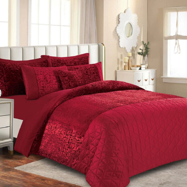 Polyester Geometric Duvet Cover with Pillowcases