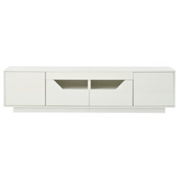 "High-Gloss Tv Stand For 75"" Tvs - Led App Control, 2 Drawers, 2 Cabinets, Soft-Close Doors"