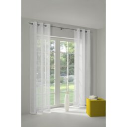 Bettina Polyester Standard Eyelets Sheer Single Curtain Panel