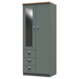 Conners Combi Wardrobe in Grey Matt